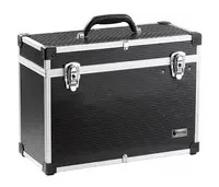 Kadernícky/kozmetický kufrík Hairway - čierno-strieborný (28567) + darček zadarmo