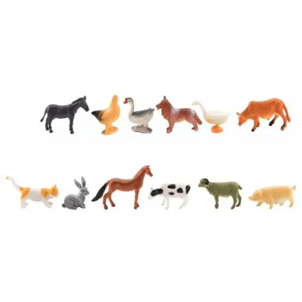 Zvířátka mini domácí farma plast 4-6cm 12ks v sáčku