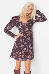 Trendyol Multi Color Decollete Detailní tkané šaty