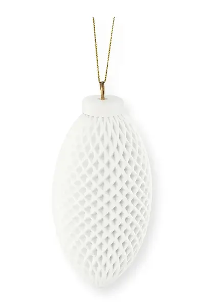 Závěsná dekorace vtwonen Christmas Ornament 6,5 x 14 cm bílá barva