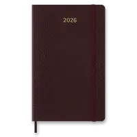 Diář Moleskine Precious & Ethical 2026 - měkké desky, L, týdenní, vínový