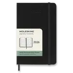 Diář Moleskine 2026 - tvrdé desky, S , týdenní, horizontální, černý