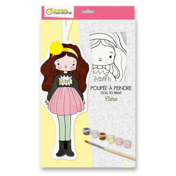 Kreativní sada Avenue Mandarine Doll to Paint - Clara