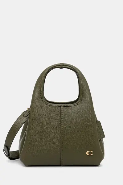 Kožená kabelka Coach béžová barva, CM545