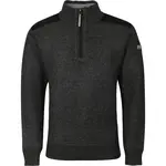 PROGRESS LOFOTEN Pánský svetr s krátkým zipem, černá, velikost