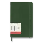 Diář Moleskine 2026 - měkké desky, L, denní, tmavě zelený