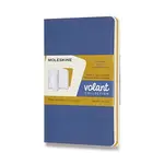 Sešity Moleskine Volant - měkké desky S, linkované, 2 ks, modrá/žlutá