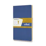 Sešity Moleskine Volant - měkké desky L, čisté, 2 ks, modrá/žlutá