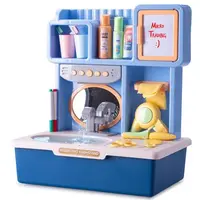 Umyvadlo modré 35x23x40cm na baterie s tekoucí vodou se světlem, zvukem a doplňky