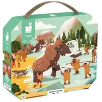 Janod Panoramatické puzzle v kufříku Prehistorické období 100 ks