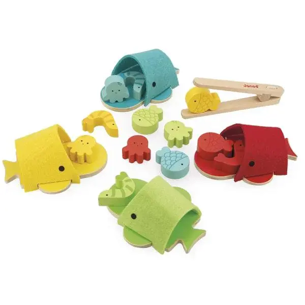 Janod Montessori hračka na třídění Velryby