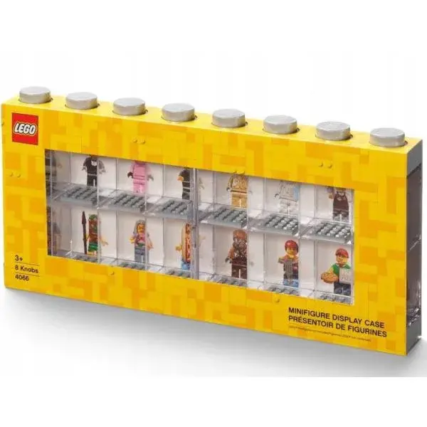 LEGO® sběratelská skříňka na 16 minifigurek - šedá