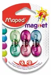 Silné magnety Maped - průměr 13 mm - mix barev, 6 ks