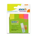 Samolepicí záložky Hopax Stick’n Notes - 50 x 12 mm, 4 x 100 listů, neonové