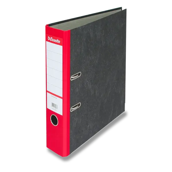 Pákový pořadač Esselte Mramor, A4, 75 mm - červený