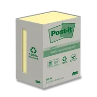 Samolepicí recyklované bločky 3M Post-it 653 - 38x51 mm, 6×100 l.