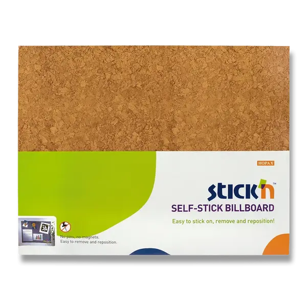 Samolepicí nástěnka Hopax Stick’n - hnědá, 58 x 46 cm