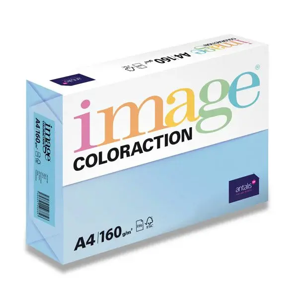 Barevný papír Image Coloraction, 160 g, 250 listů - Ledově modrá