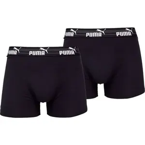 Puma ELEMENTS MEN BOLD LOGO BOXERS 2P Pánské boxerky, černá, velikost