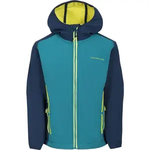 ALPINE PRO MORETO Dětská softshellová bunda, modrá, velikost 140-146