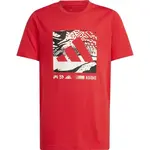 adidas CAMO GRAPHIC Dětské triko, červená, velikost