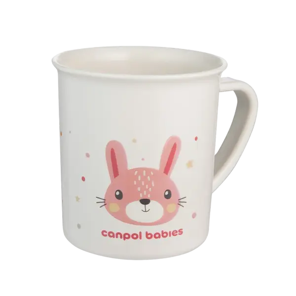 CANPOL BABIES Plastový hrníček CUTE ANIMALS - zajíc 170 ml