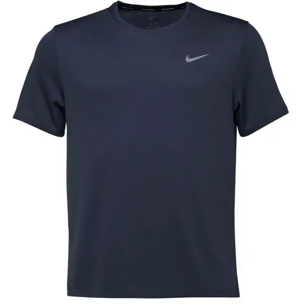 Nike DRI-FIT MILER Pánské tréninkové tričko, tmavě modrá, velikost