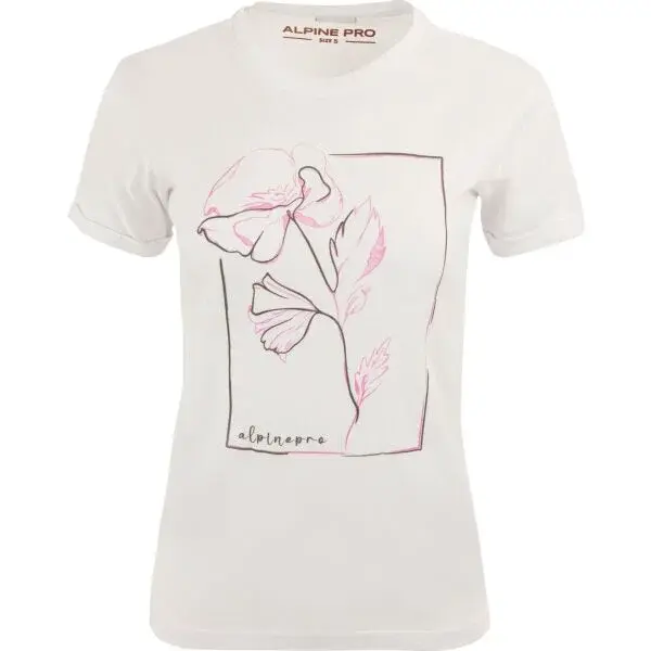 ALPINE PRO NUNA Dámské triko, bílá, velikost