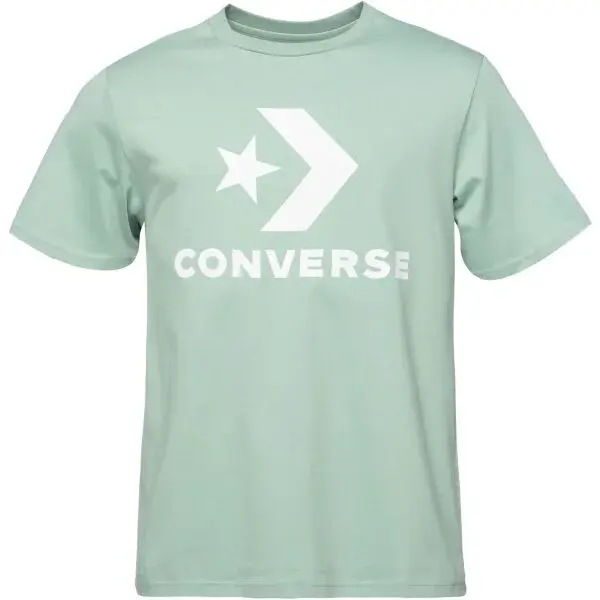 Converse STANDARD FIT CENTER STAR CHEV Pánské tričko, světle zelená, velikost