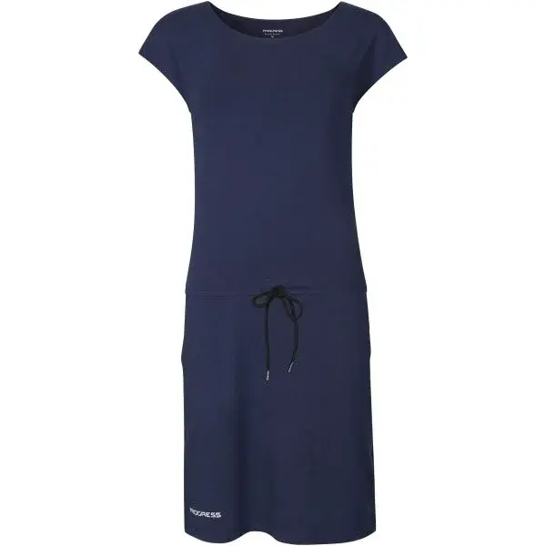 PROGRESS MARTINA II Dámské sportovní šaty s bambusem, tmavě modrá, velikost