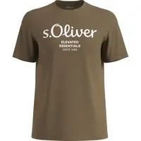 s.Oliver LOGO T-NOOS Pánské tričko, hnědá, velikost