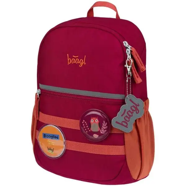 BAAGL BUDDY SOVA Dětský batoh, vínová, velikost