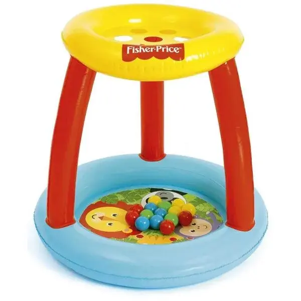 FISHER PRICE NAFUKOVACÍ HRACÍ CENTRUM Dětské nafukovací hrací centrum s otvory pro míčky, mix, velikost