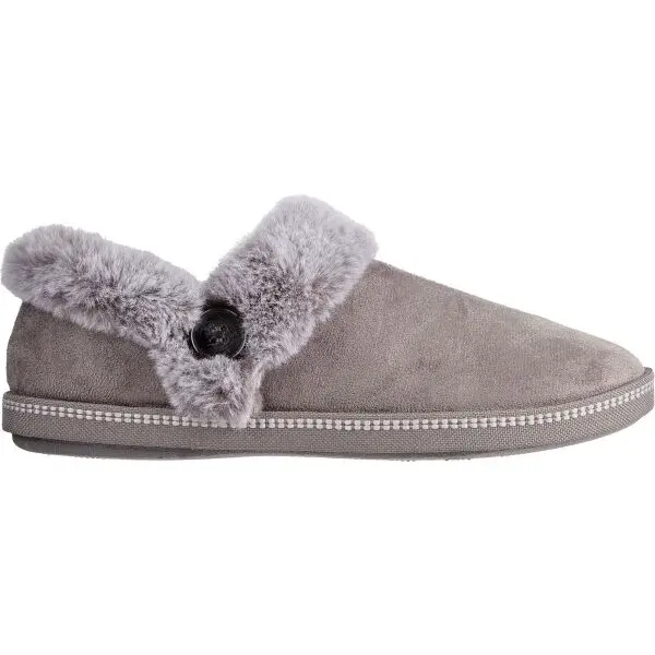 Skechers COZY CAMPFIRE Dámské zateplené pantofle, šedá, velikost