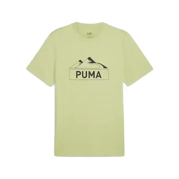 Puma OPEN ROAD MOUTING GRAPHIC TEE Pánské triko, světle zelená, velikost