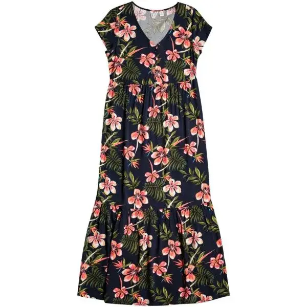 Roxy POPULAR SONG Dámské dlouhé šaty, tmavě modrá, velikost