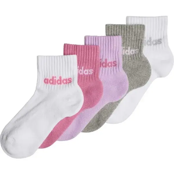 adidas LINEAR ANKLE KIDS 5P Dívčí ponožky, mix, velikost XL