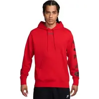 Nike CLUB FLEECE HOODIE CYCLE Pánská mikina, červená, velikost XXL