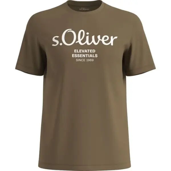 s.Oliver LOGO T-NOOS Pánské tričko, hnědá, velikost XXXL