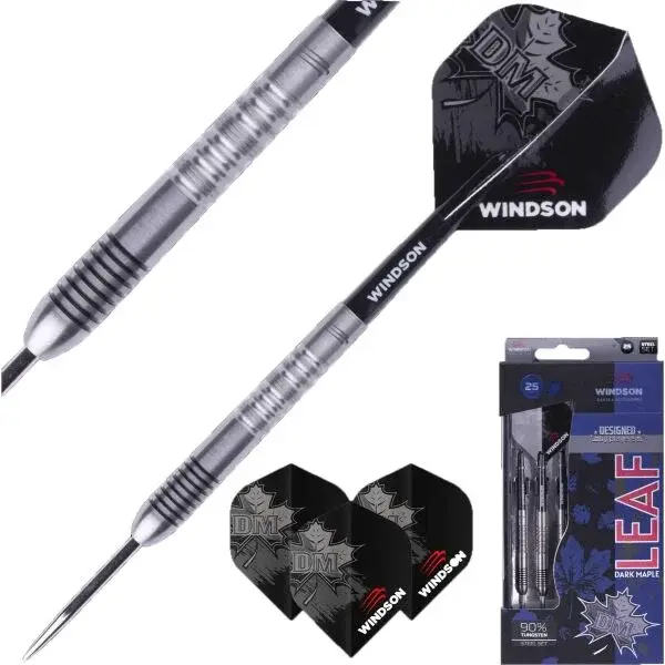Windson DARK MAPLE LEAF 25 G Set šipek s kovovými hroty, mix, velikost