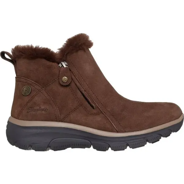 Skechers EASY GOING - HIGH ZIP 2 Dámská zimní obuv, hnědá, velikost