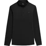 4F BRUSHED UNDERWEAR 1/2 ZIP JACKET Pánská mikina, černá, velikost