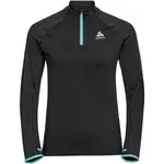 Odlo W MID LAYER 1/2 ZIP AXALP CERAMIWARM Dámská funkční střední vrstva, černá, velikost