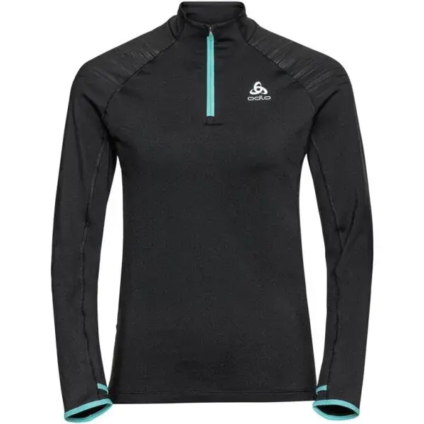 Odlo W MID LAYER 1/2 ZIP AXALP CERAMIWARM Dámská funkční střední vrstva, černá, velikost