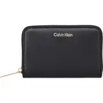 Calvin Klein FOIL LOGO MEDIUM ZIP AROUND Dámská peněženka, černá, velikost