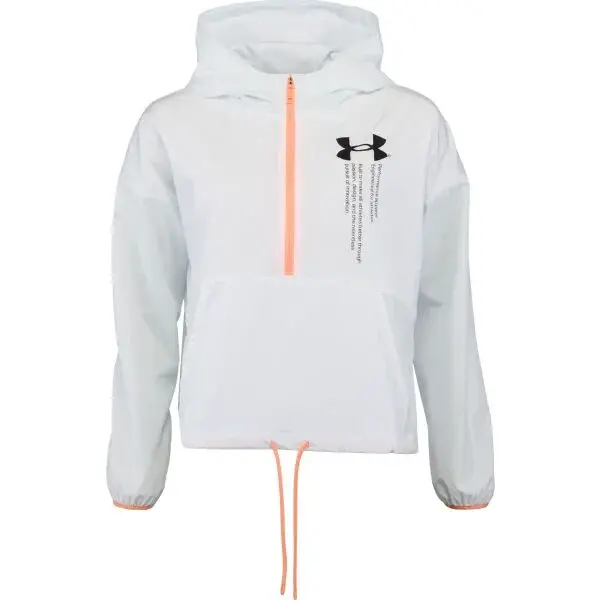 Under Armour WOVEN GRAPHIC JACKET Dámská tréninková bunda, bílá, velikost L