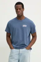 Bavlněné tričko Levi's SS RELAXED FIT TEE modrá barva, s potiskem, 16143