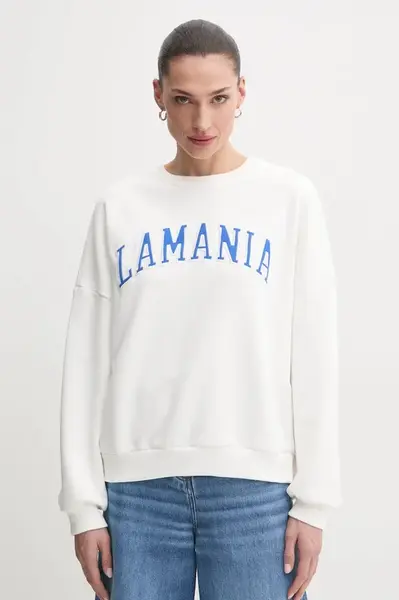Mikina La Mania dámská, bílá barva, s aplikací, URBAN