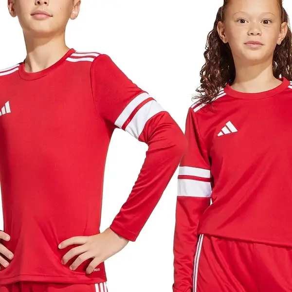 Dětské tričko s dlouhým rukávem adidas Performance červená barva, JJ0041
