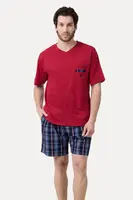 Pánské pyžamo krátké ALBERTO S Červená
